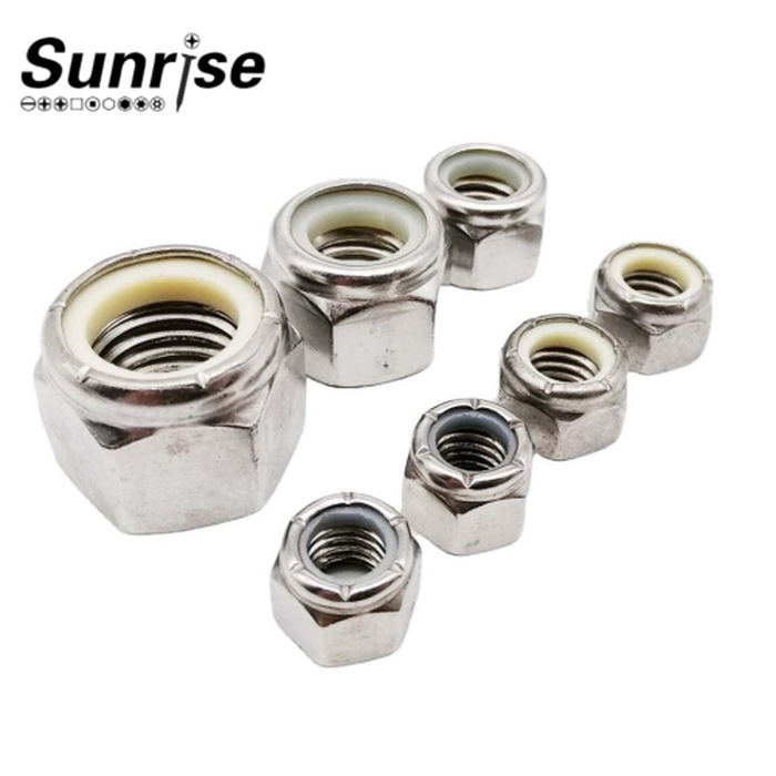 White Nylon Insert Nut White Nylon Insert Nut