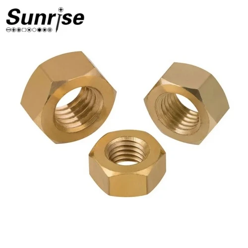 ANSI--ASME B18.2.2 পিতলের হেক্স নাট সূক্ষ্ম থ্রেড মোটা থ্রেড