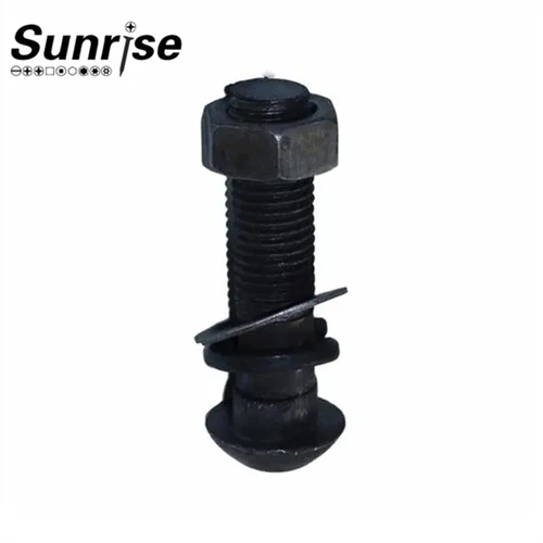 Customized stainless steel round head bolts Carbon steel Grade 109 zinc plated Railway track fishplate bolt 4